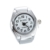 TOOGOO Unisex Quarzlegierung runde Weisse Zifferblatt arabische Ziffern Ring Uhr Silber - 1