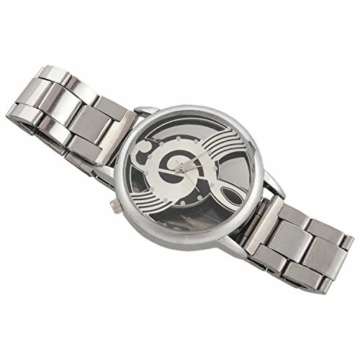 Wivarra Uhren Hinweis Notenschrift Metall Quarz Armbanduhr Mode - 2