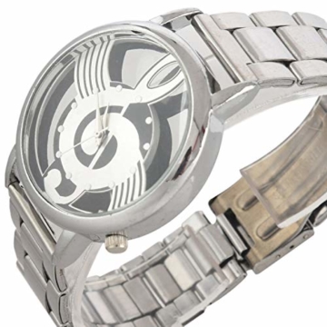 Wivarra Uhren Hinweis Notenschrift Metall Quarz Armbanduhr Mode - 4