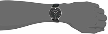 Emporio Armani Herren Analog Quarz Uhr mit Leder Armband AR0382 - 4