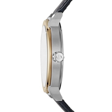 Emporio Armani Herren Analog Quarz Uhr mit Leder Armband AX1463 - 2