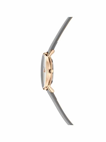 s.Oliver Damen Analog Quarz Uhr mit Leder Armband SO-3742-LQ, grau - 2