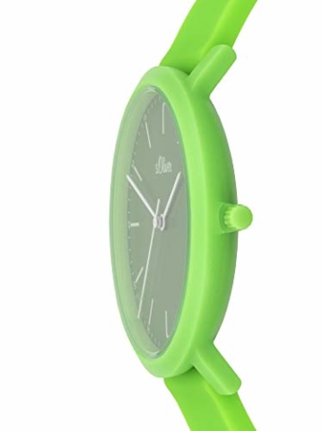 s.Oliver Unisex Analog Quarz Uhr mit Silicone Armband SO-4070-PQ - 2