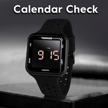 Tauchuhr 10 ATM Wasserdicht mit Stoppuhr Weckfunktion Dual Time Display 12/24 Stunden Format - 2