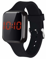WUTAN Herren Uhren Digitaluhr Led Touch Auto Date Einfache Digital Uhr Armbanduhren für Herren Damen Jungen Mädchen Unisex mit Silikonband Schwarz - 1
