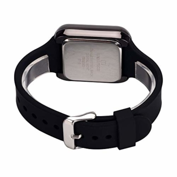 WUTAN Herren Uhren Digitaluhr Led Touch Auto Date Einfache Digital Uhr Armbanduhren für Herren Damen Jungen Mädchen Unisex mit Silikonband Schwarz - 4
