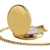 BestFire Vintage Glatte Quarz-Taschenuhr mit kurzer Kette für Männer Frauen -Geschenk zum Geburtstags-Jahrestag Weihnachts-Vater-Tag (Gold) - 2