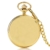 BestFire Vintage Glatte Quarz-Taschenuhr mit kurzer Kette für Männer Frauen -Geschenk zum Geburtstags-Jahrestag Weihnachts-Vater-Tag (Gold) - 4