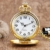 BestFire Vintage Glatte Quarz-Taschenuhr mit kurzer Kette für Männer Frauen -Geschenk zum Geburtstags-Jahrestag Weihnachts-Vater-Tag (Gold) - 7