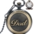 SRXWO Herren Taschenuhr Uhr Analog Quarz Taschen Uhren mit Edelstahl Kette Armband für Vati/Großvater Retro - 1