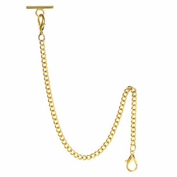 TREEWETO Taschenuhr Kette 14.7 inch (37.5 cm) Gold - 1