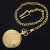 Golden Vintage Edelstahl Quarz Taschenuhr mit Halskette Kette - 6