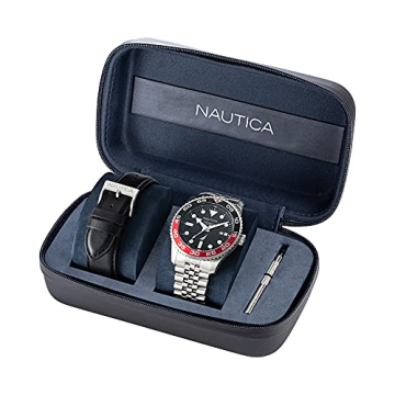 Nautica Pacific Beach Herrenuhr, Schwarz, Silber, Pacific Beach, Schwarz, Silber, Pazifischer Strand - 4