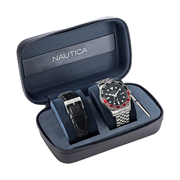 Nautica Pacific Beach Herrenuhr, Schwarz, Silber, Pacific Beach, Schwarz, Silber, Pazifischer Strand - 5