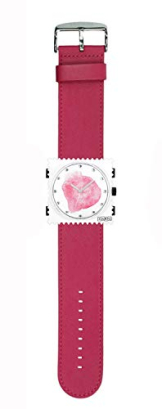 S.T.A.M.P.S. Stamps Uhr komplett - Zifferblatt Diamond Blod mit Lederarmband pink - 1