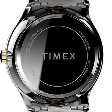 Timex Moderne Herren-Armbanduhr Easy Reader, 40 mm, Zweifarbig/Wei , Armband - 5